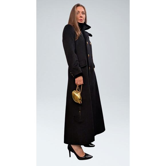 Neiman Marcus Cashmere Wool Black Coat Size - 2 - Picture 4 of 8